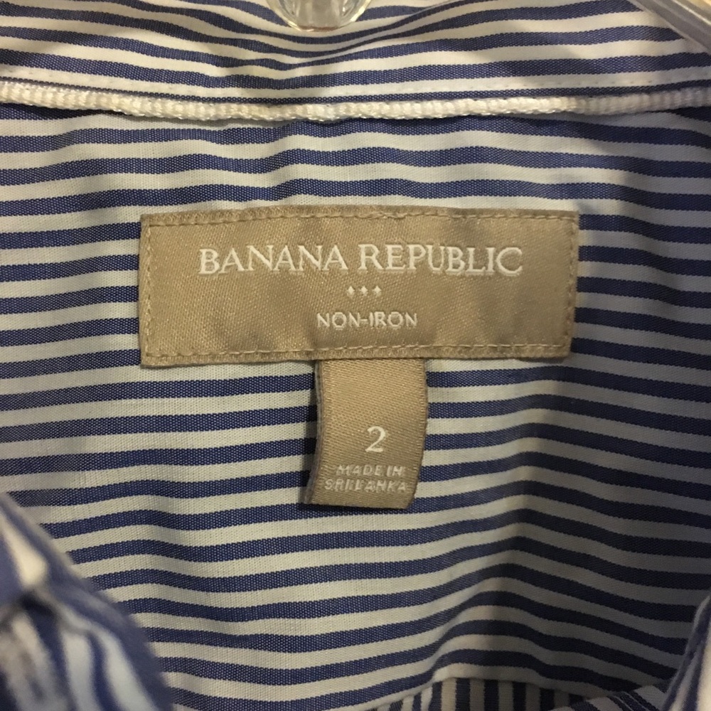 Banana Republic blue and white pin stripe shirt